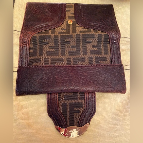 Fendi Tobacco Zucca Canvas and Leather Spy Continental Wallet - Picture 10 of 16